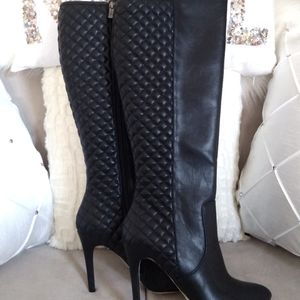 BCBG Black Beasly Knee High Boots Size 8